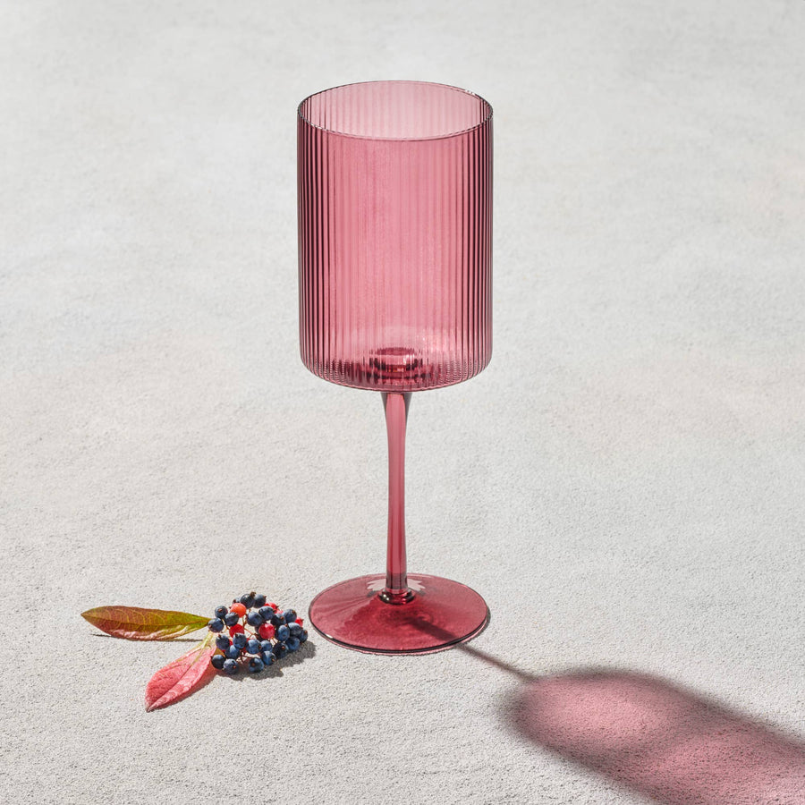 Vikko Decor - Malibu, Ribbed Glass, Plum