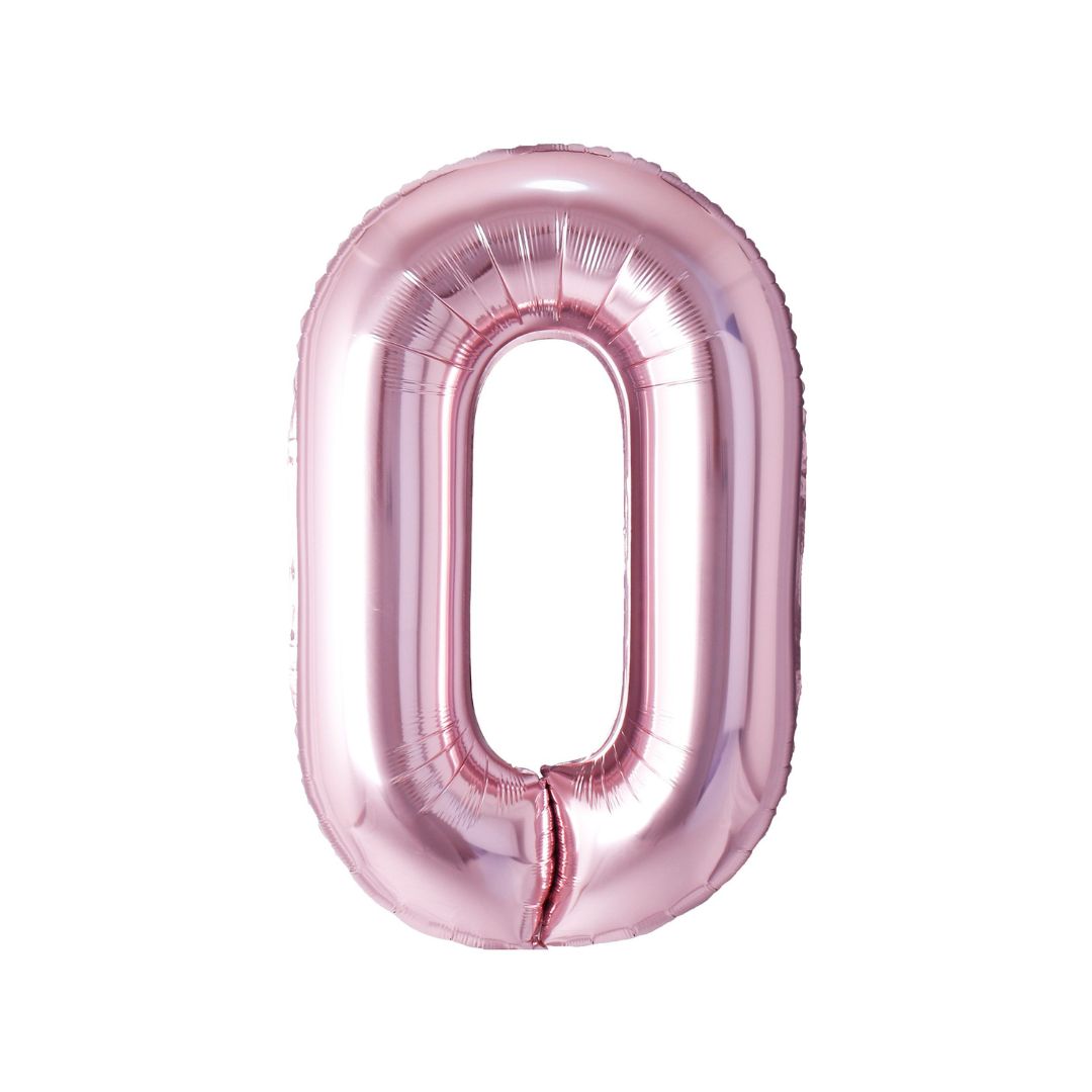 Rose Gold Mylar Numbers