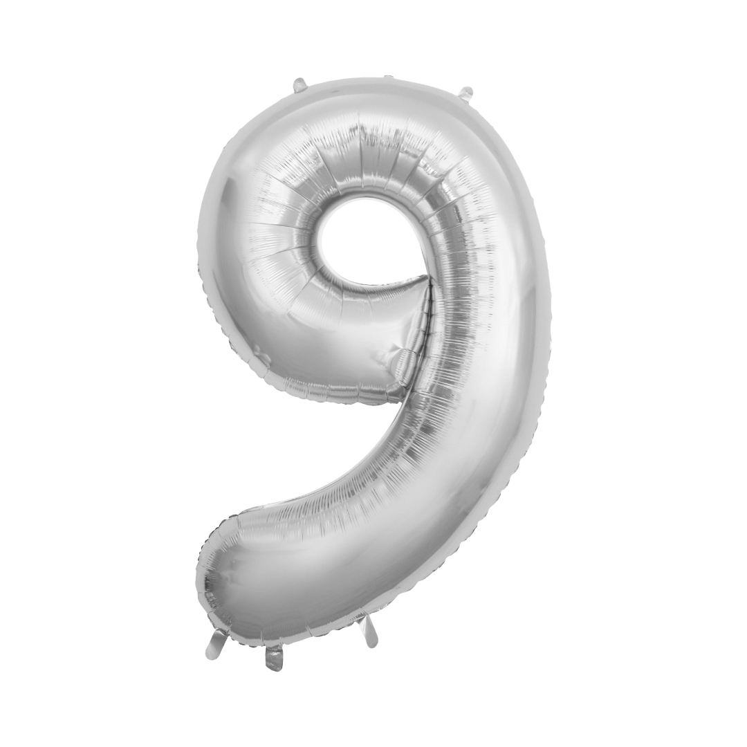 Matte Silver Mylar Number