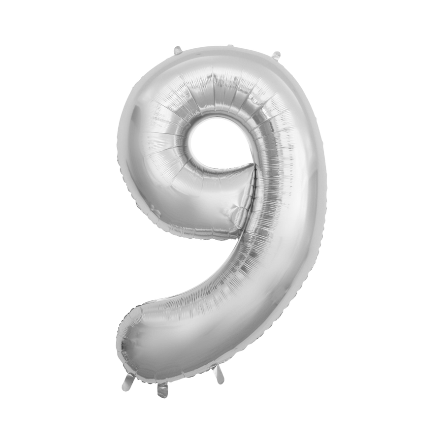 Matte Silver Mylar Number