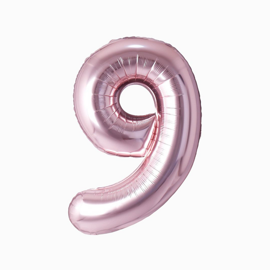 Rose Gold Mylar Number