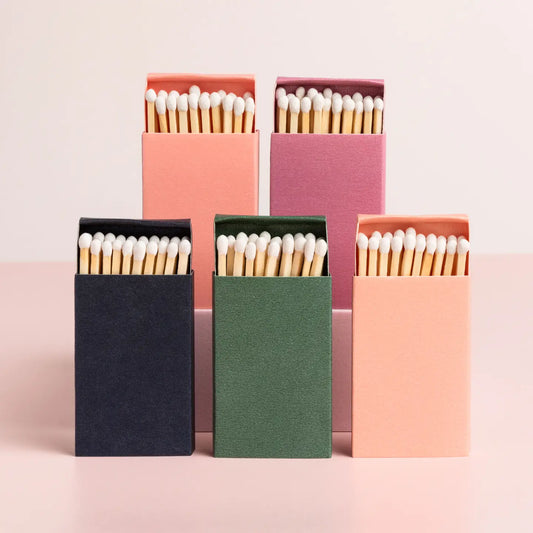 Iridescent Matchbox with White Matchsticks