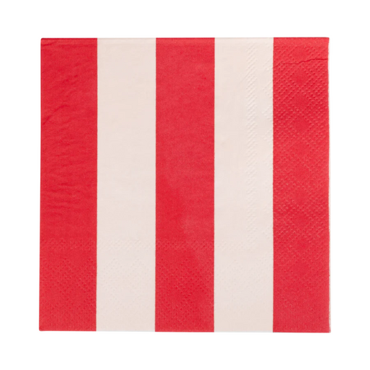 Red & Pink Green and Mint Striped Napkin