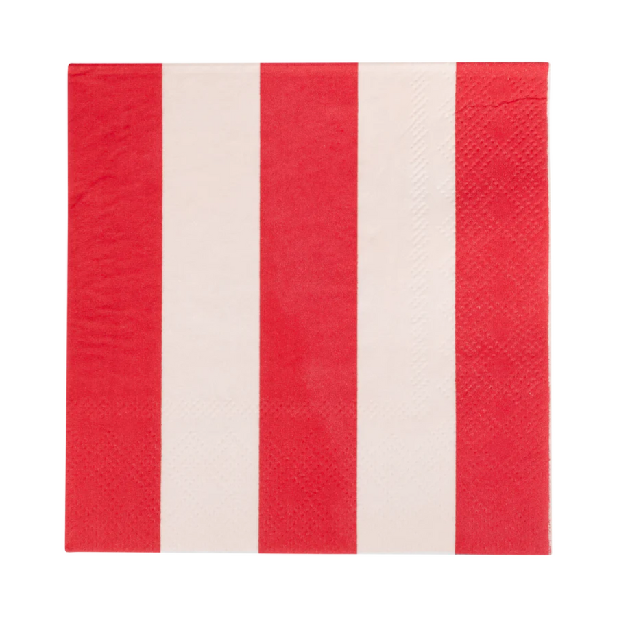 Red & Pink Green and Mint Striped Napkin