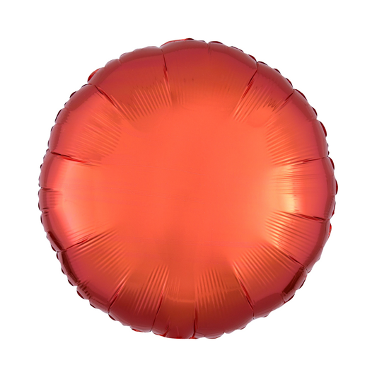 Metallic Orange Circle Balloon