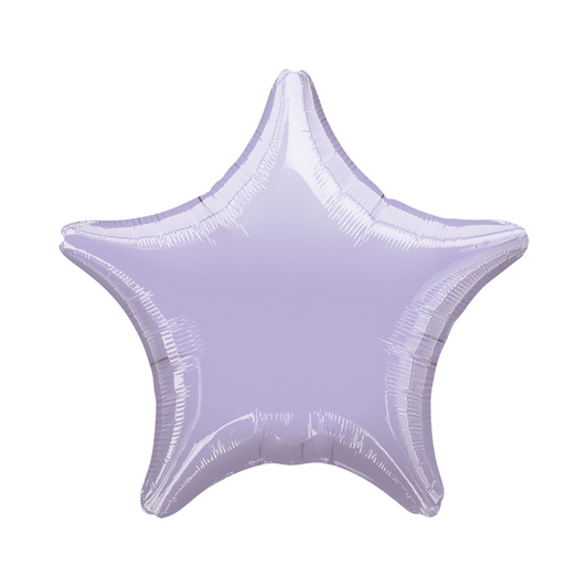 18" Metallic Pearl Pastel Lilac Star Balloon