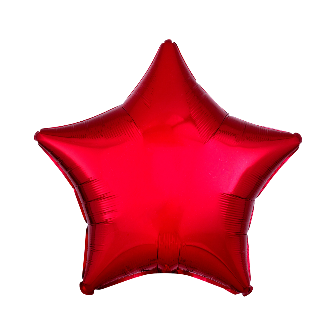 Metallic Red Star Balloon