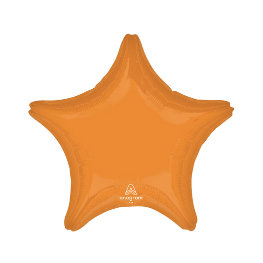 18" Vibrant Orange Star Balloon