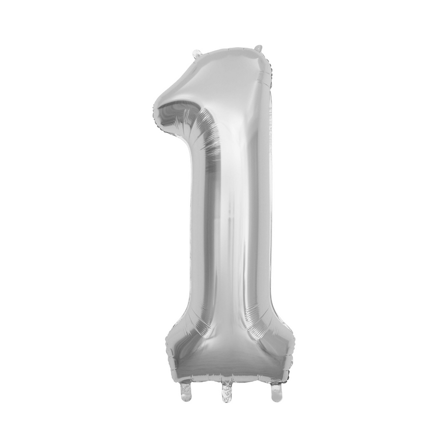 Matte Silver Mylar Number