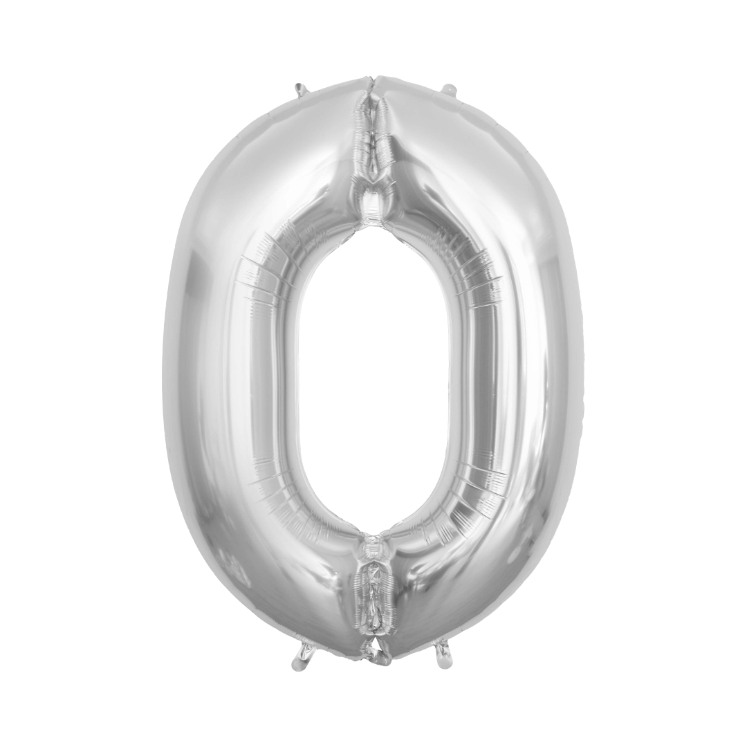 Matte Silver Mylar Number