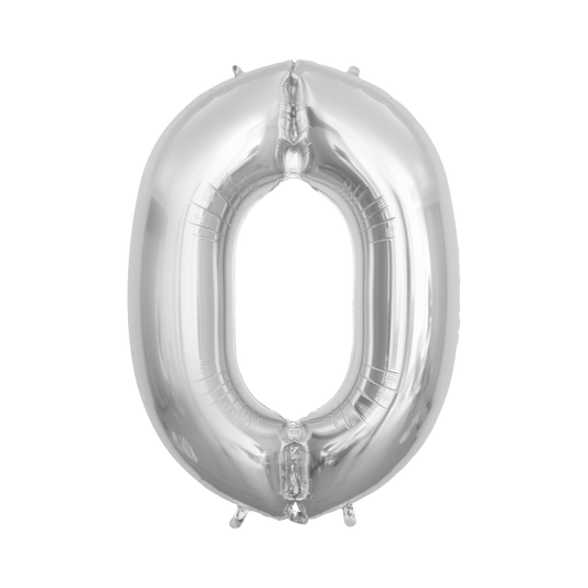 Matte Silver Mylar Number