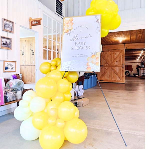Custom Sign + Balloons