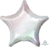18" Iridescent Silver Star Balloon