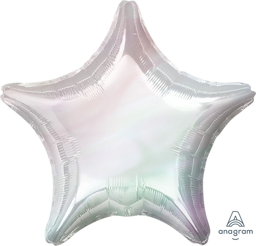 18" Iridescent Silver Star Balloon