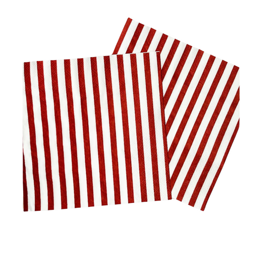 Classic Stripe Red Large Napkin