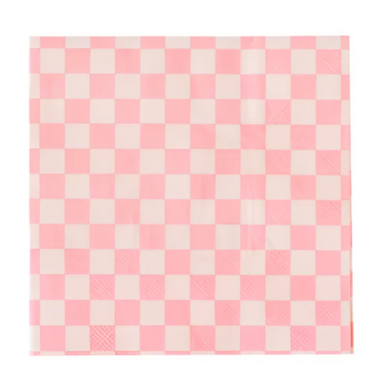 Pink Checkered Napkins