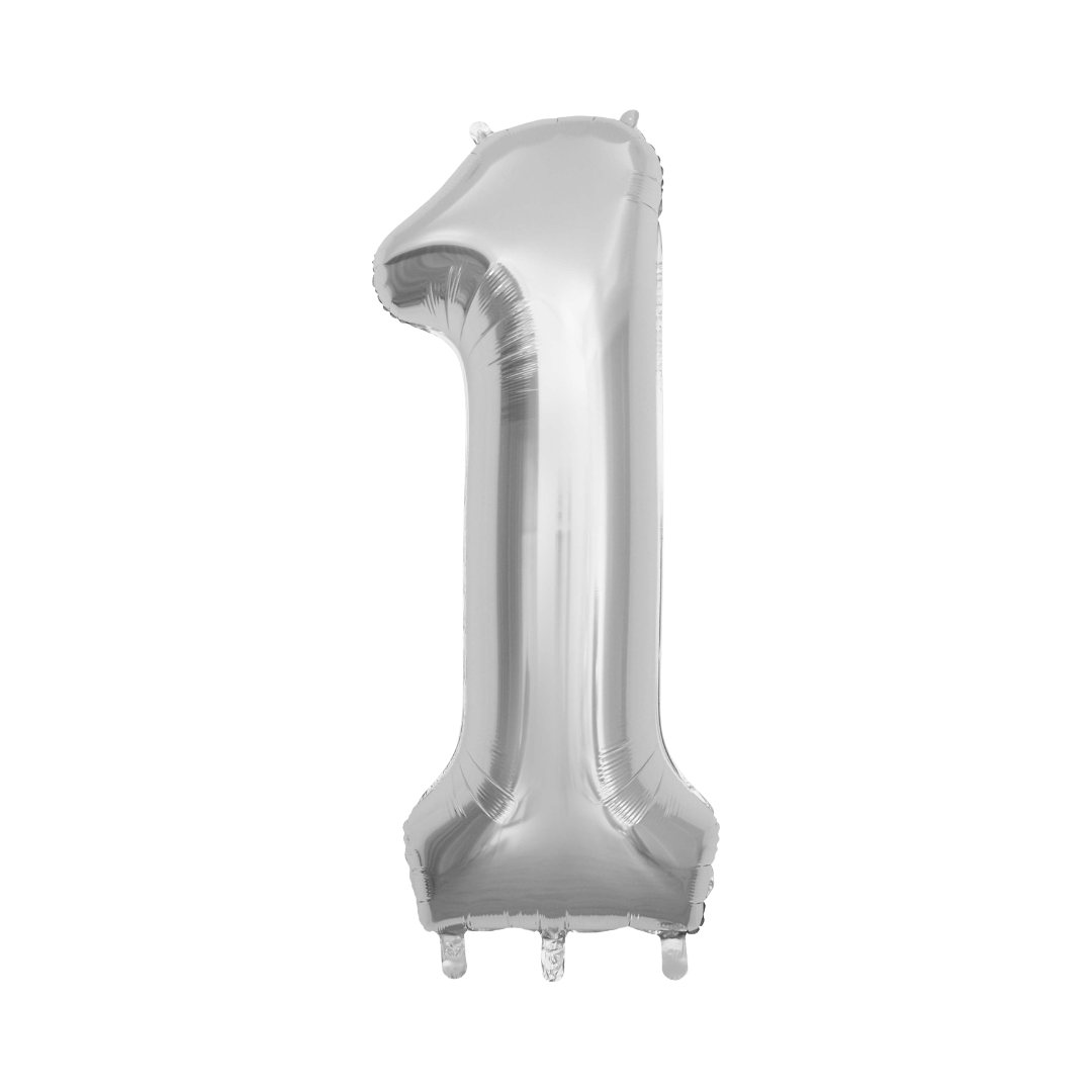 Matte Silver Mylar Number