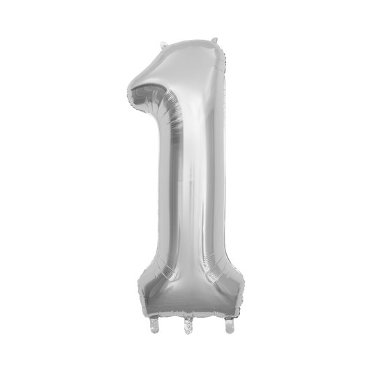 Matte Silver Mylar Number