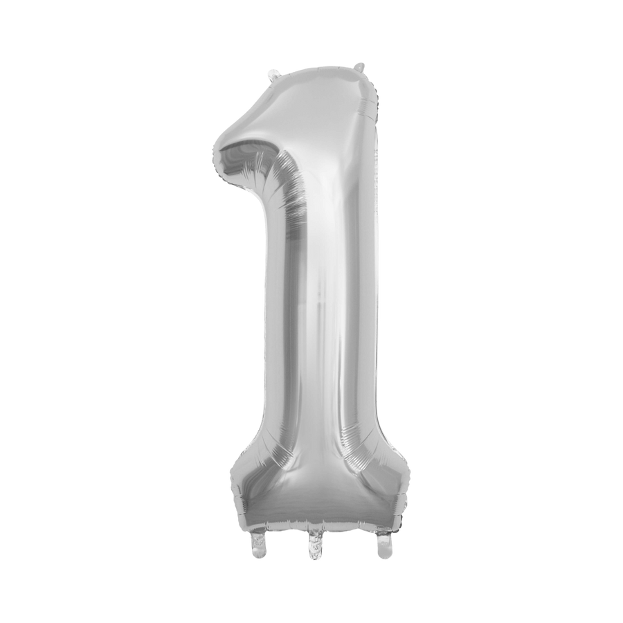 Matte Silver Mylar Number