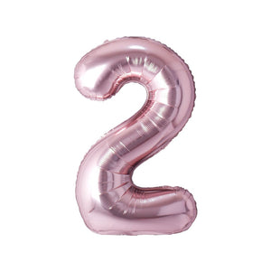 Rose Gold Mylar Numbers