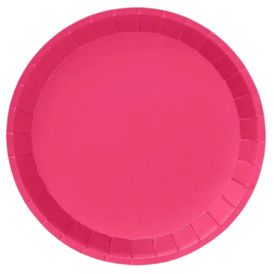 Hot Pink Large Paper Party Plates