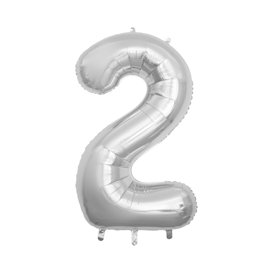 Matte Silver Mylar Number