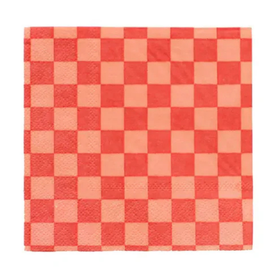 Red checkered napkins
