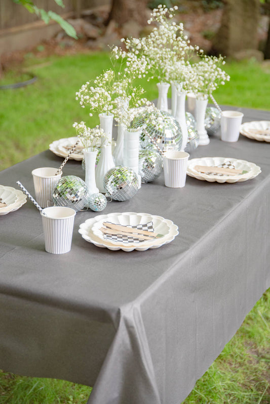 Black Paper Party Tablecloth