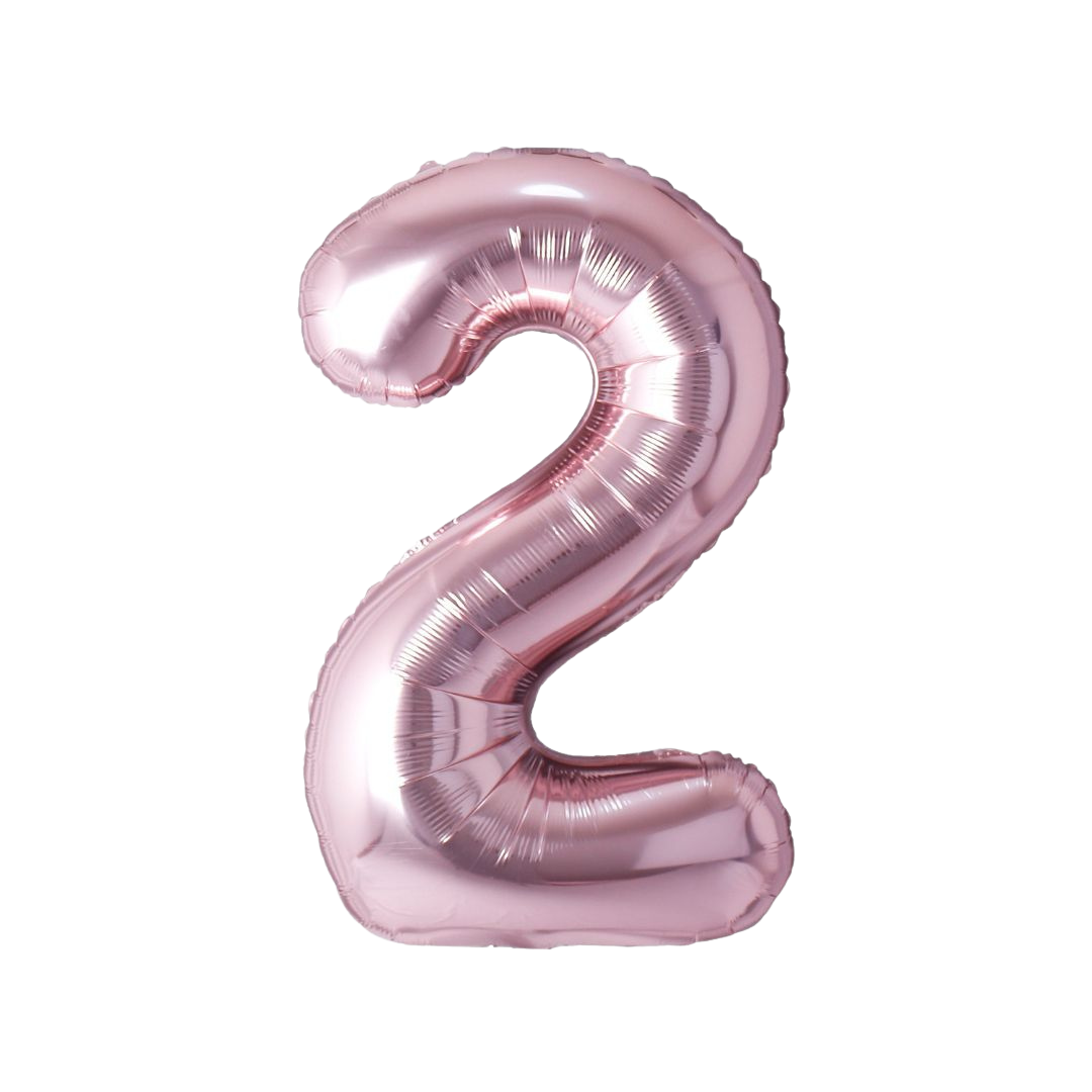 Rose Gold Mylar Number
