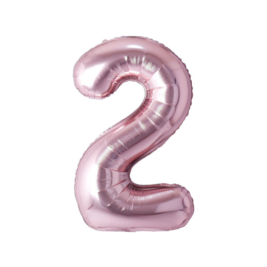 Rose Gold Mylar Number