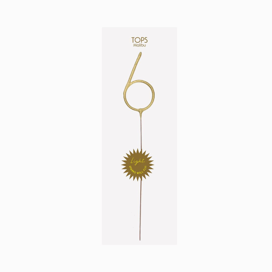 Mini Gold Number Sparkler Wand