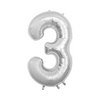 Matte Silver Mylar Number