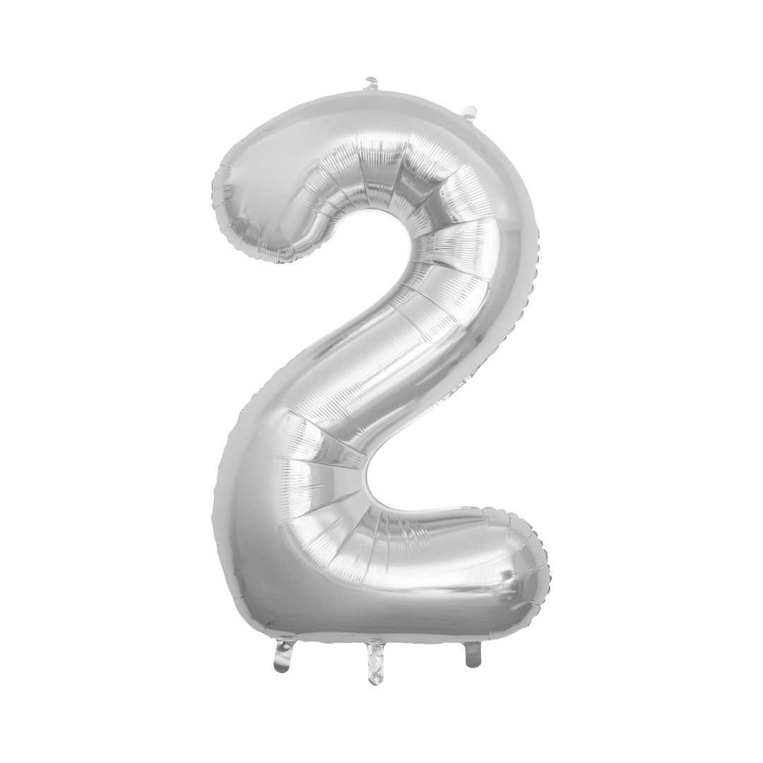 Matte Silver Mylar Number