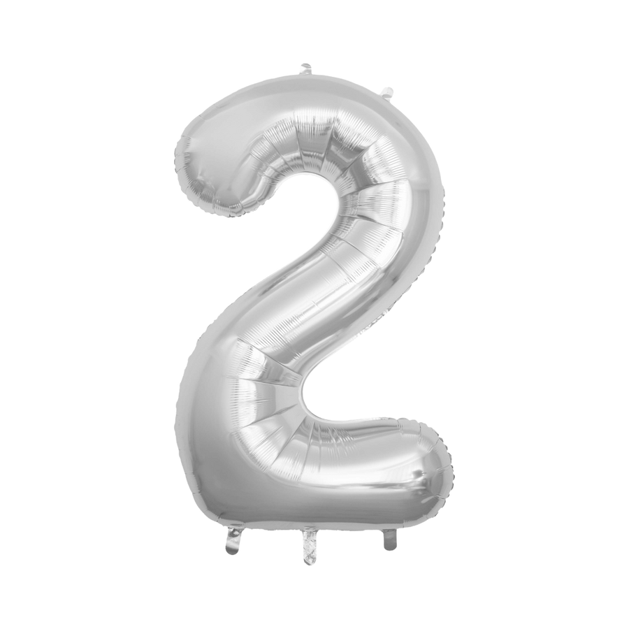 Matte Silver Mylar Number