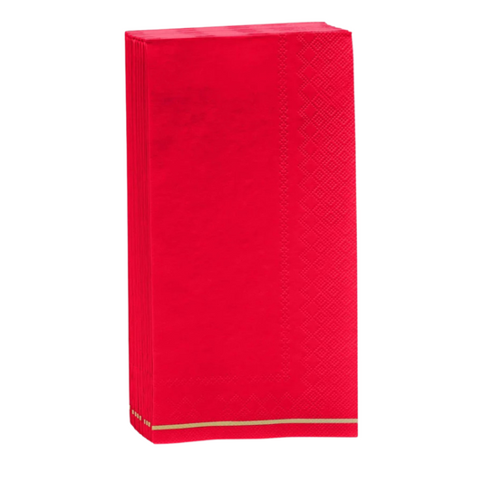 Red with Gold Guest Paper Napkins