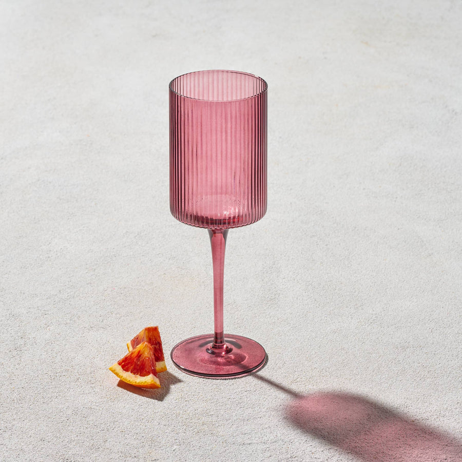 Vikko Decor - Malibu, Ribbed Glass, Plum