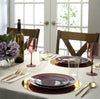 Round Purple • Gold Plastic Plates | 10 Pack