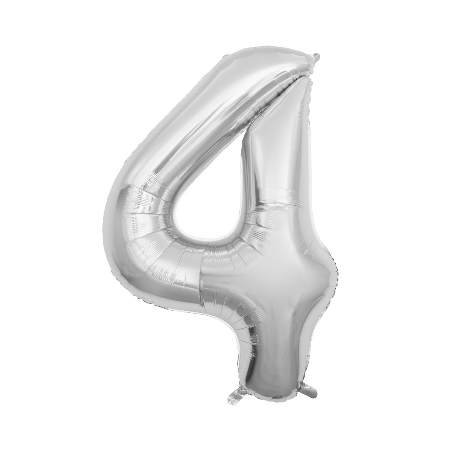 Matte Silver Mylar Number