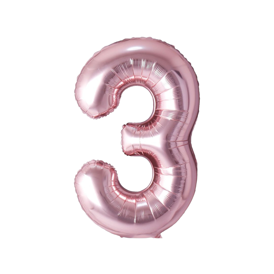 Rose Gold Mylar Number