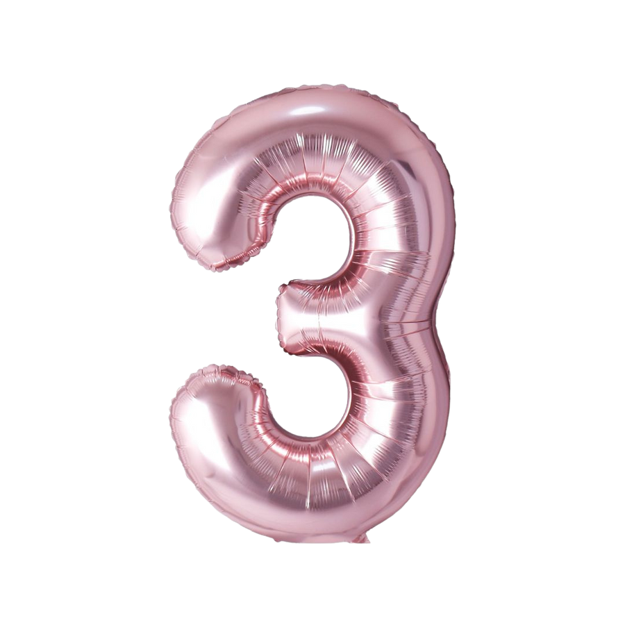 Rose Gold Mylar Number