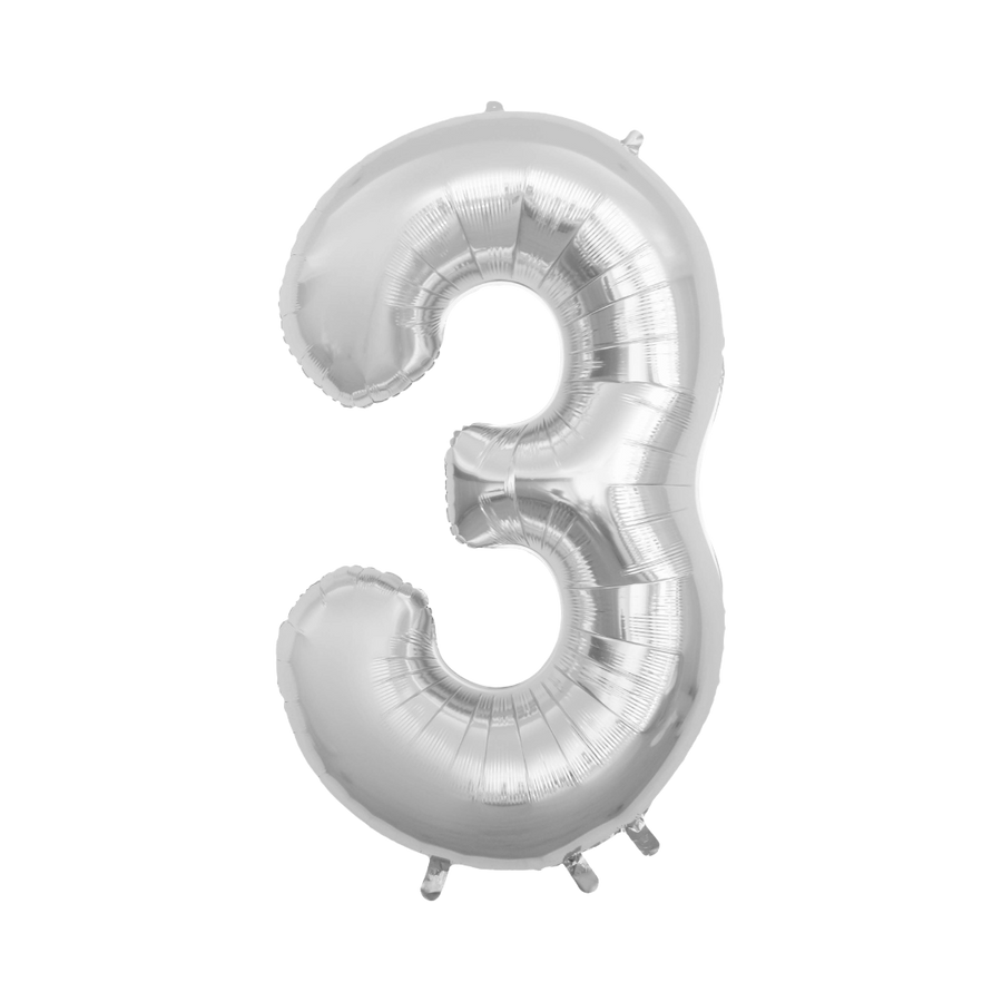 Matte Silver Mylar Number
