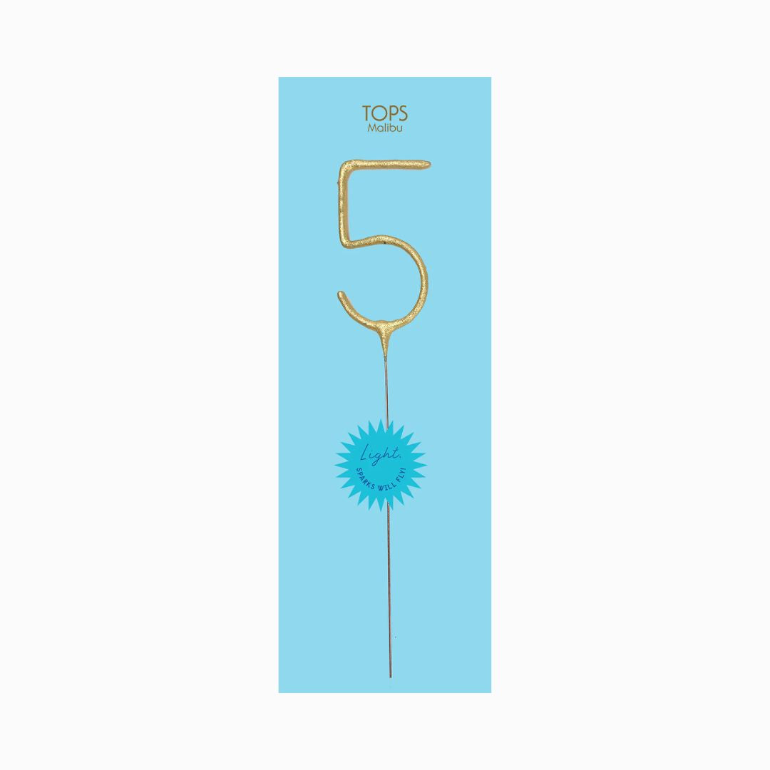 Mini Gold Number Sparkler Wand