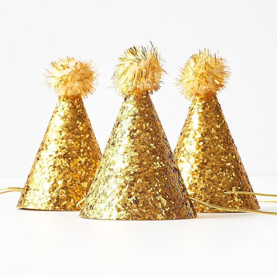 Gold Mini Party Hats
