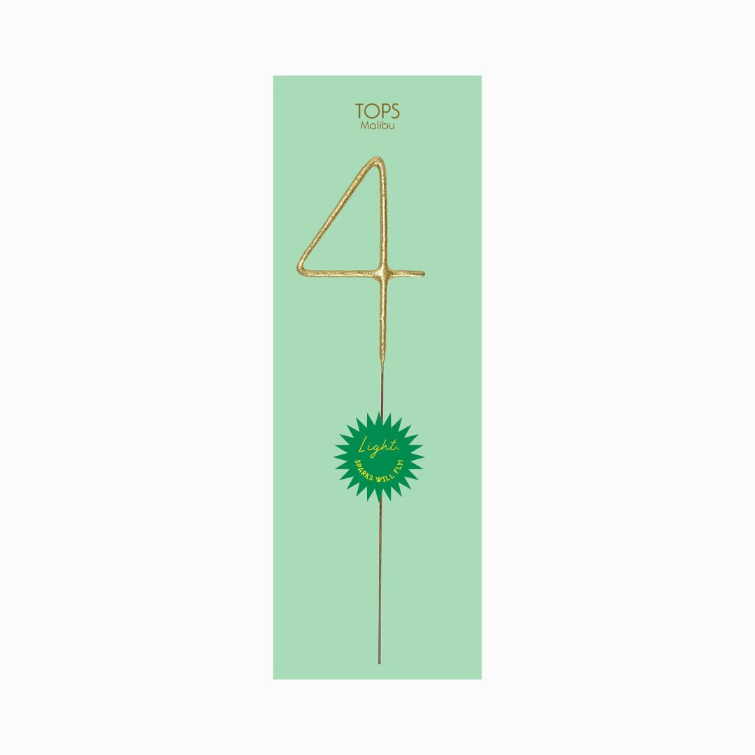 Mini Gold Number Sparkler Wand