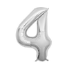 Matte Silver Mylar Number