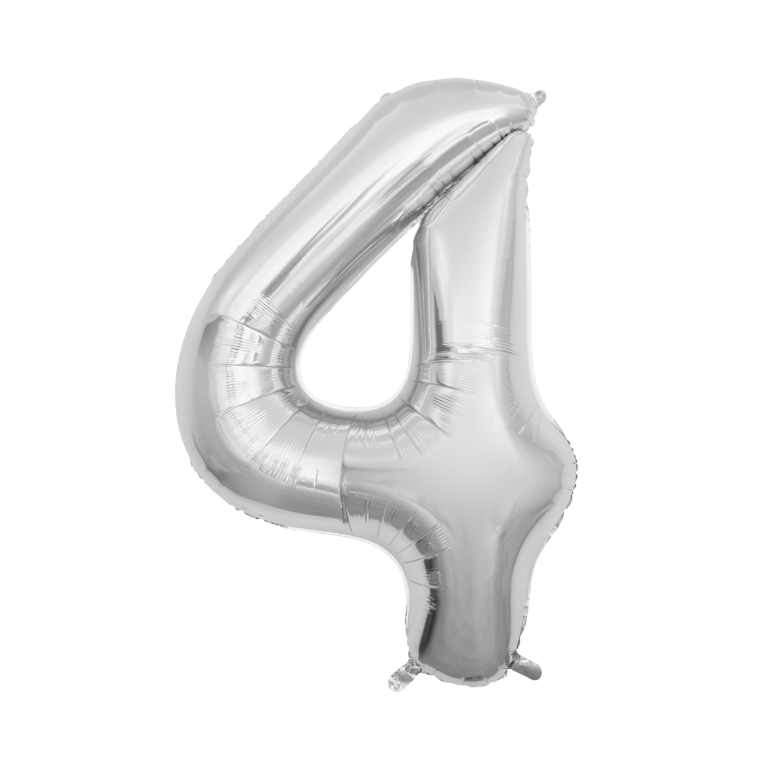 Matte Silver Mylar Number