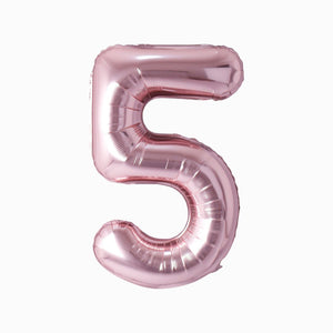 Rose Gold Mylar Numbers