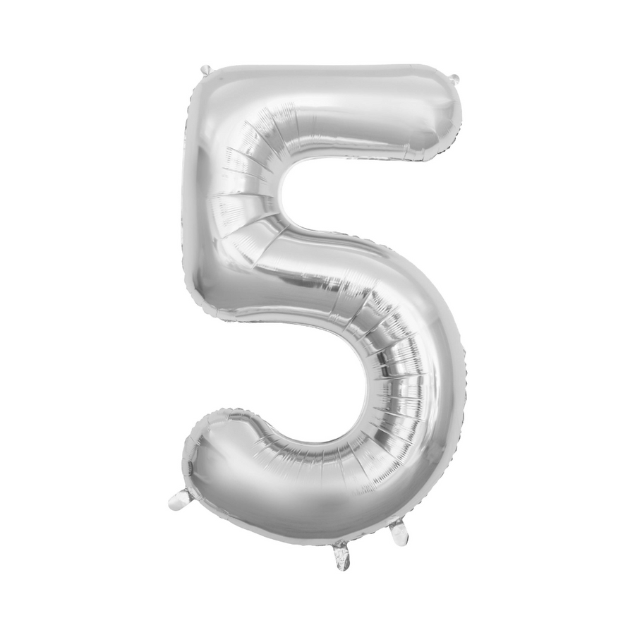 Matte Silver Mylar Number