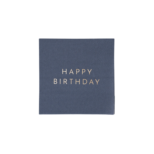Midnight Blue Birthday Napkins