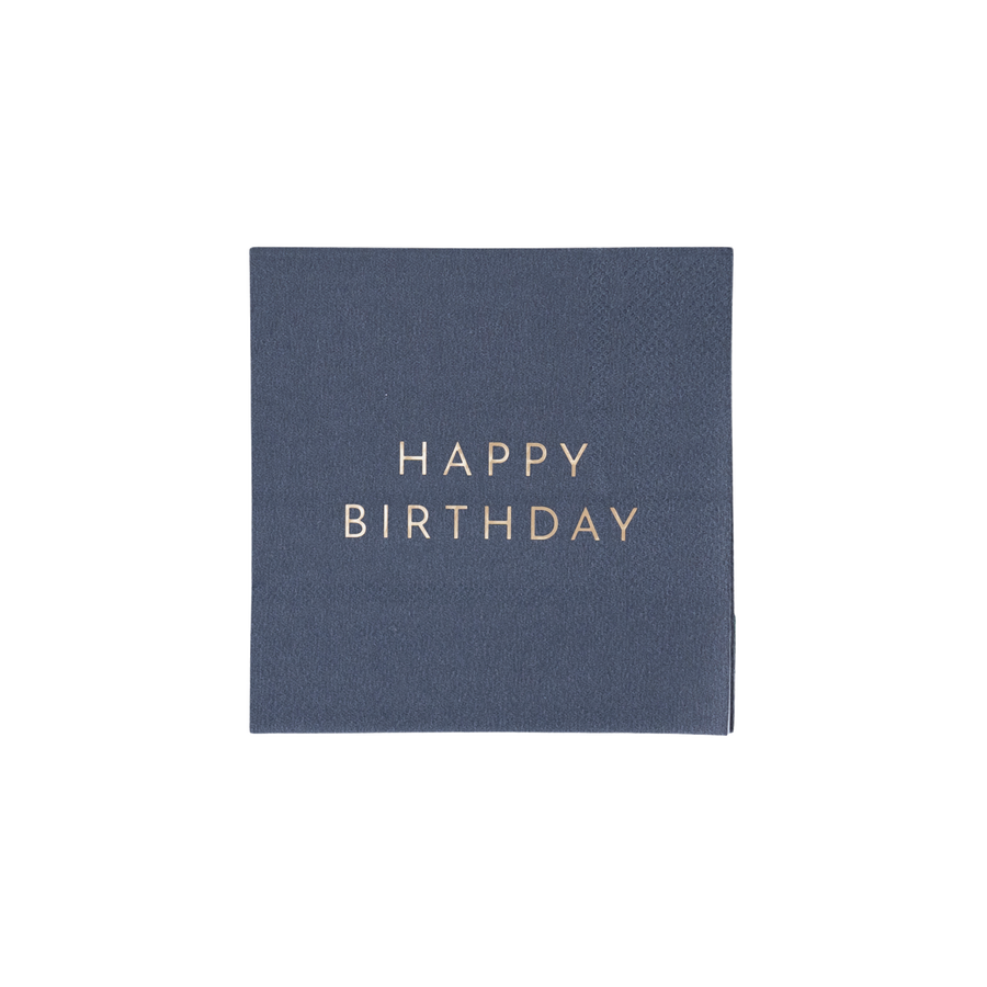 Midnight Blue Birthday Napkins